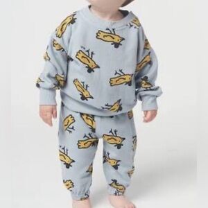 Bobo Choses Mr Birdie Print Sweatshirt Set